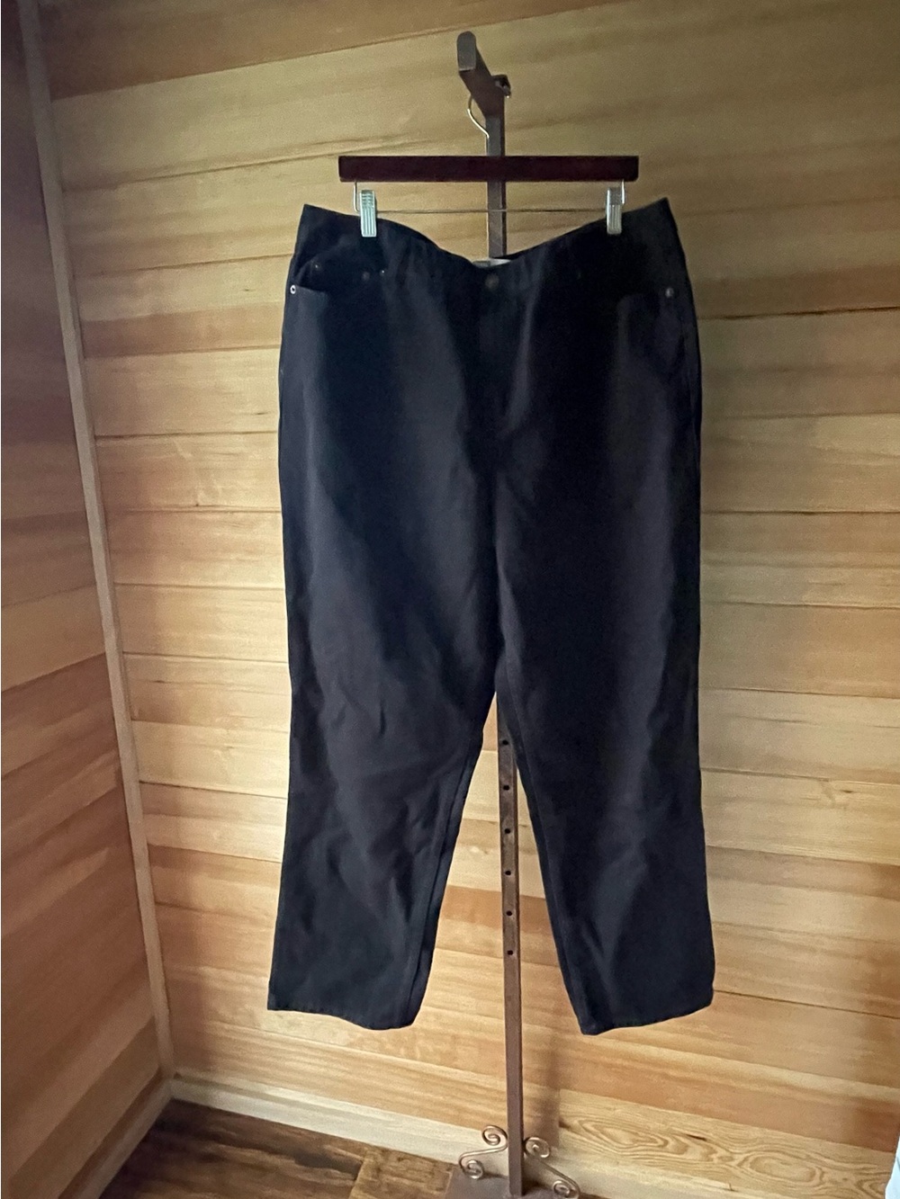 Route 66 Women’s Straight Leg Jeans - Black Plus Size
